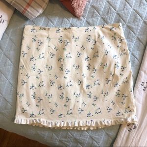 Urban Outfitters 90s Ditsy Floral Ashton Ruffle Mini Skirt NWOT